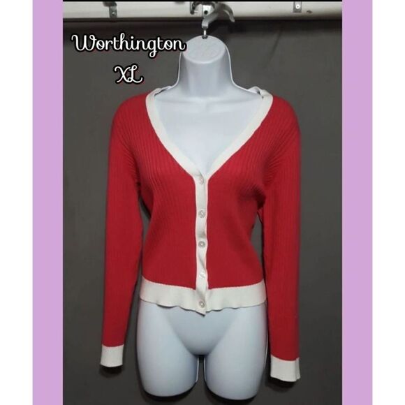 Worthington button up cardigan size xl - Picture 1 of 4